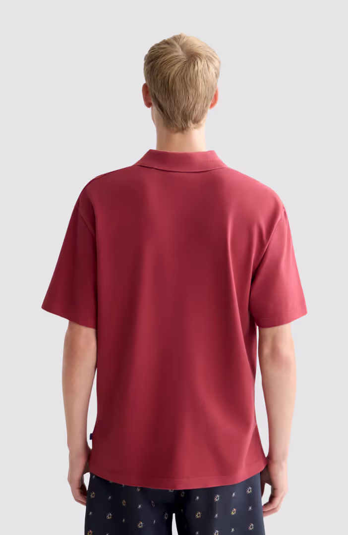 3 crosses pique relaxedfit garmentdyed polo