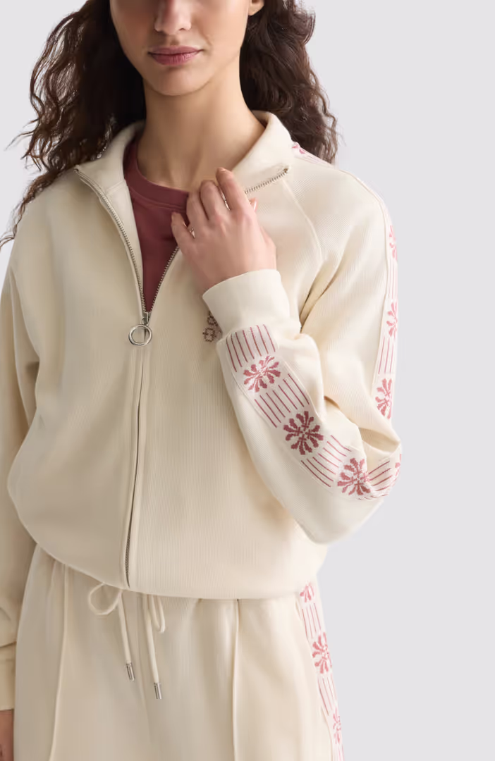 Interlock zipped sweatshirt