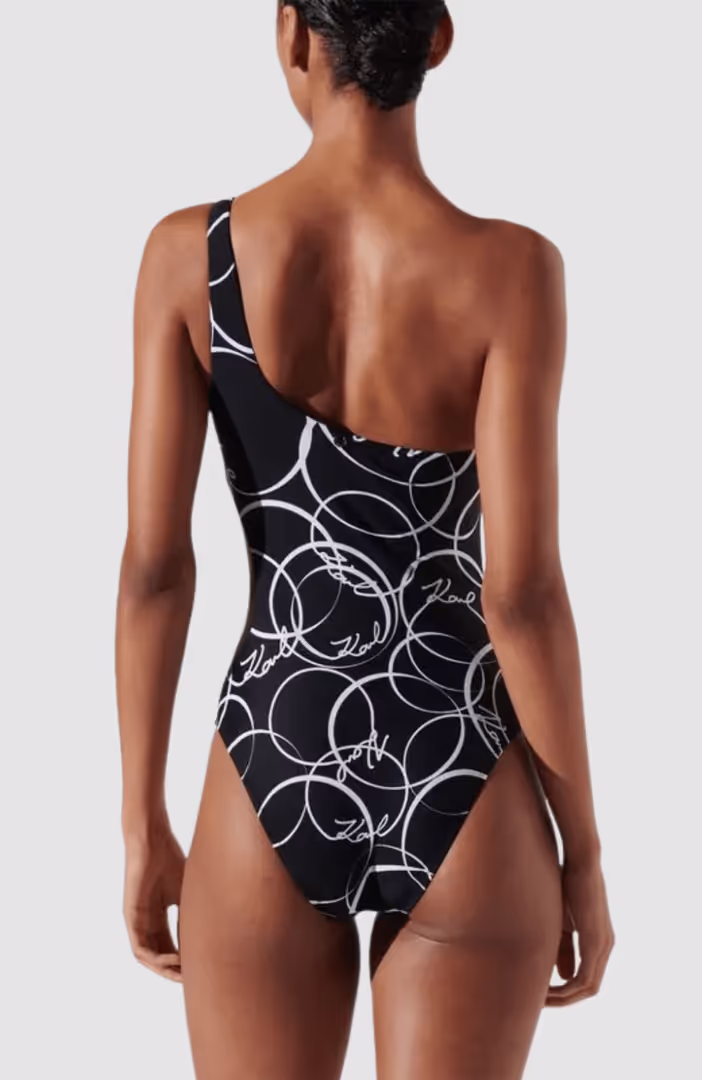 Karl Circle Cut-Out Swimsuit