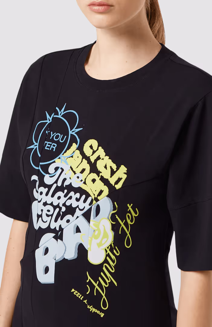 Artwork jersey t-shirt dress