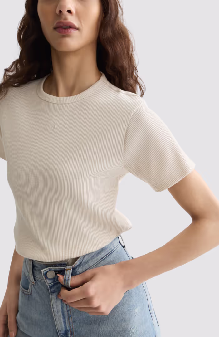 Rib regular-fit T-shirt