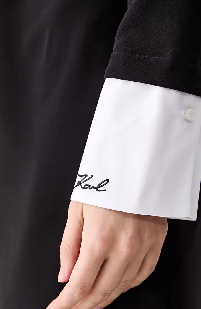 Contrast Collar Dress