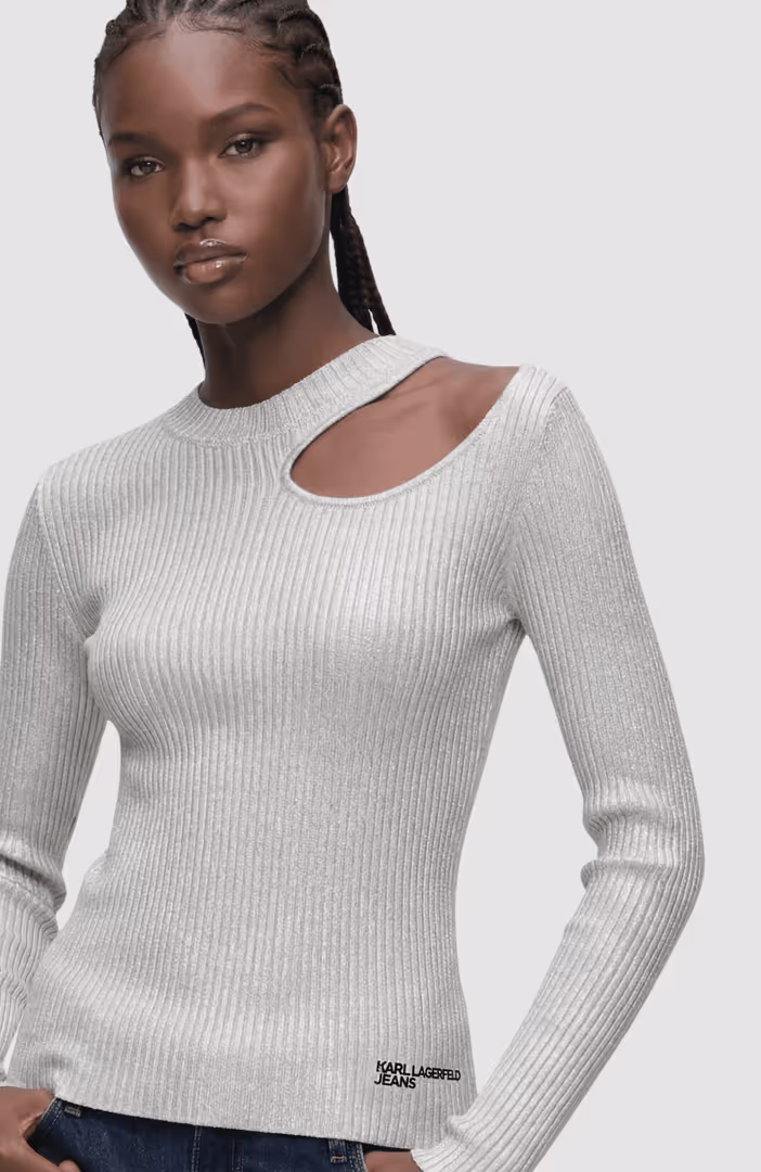 KLJ Coated Knit Sweater
