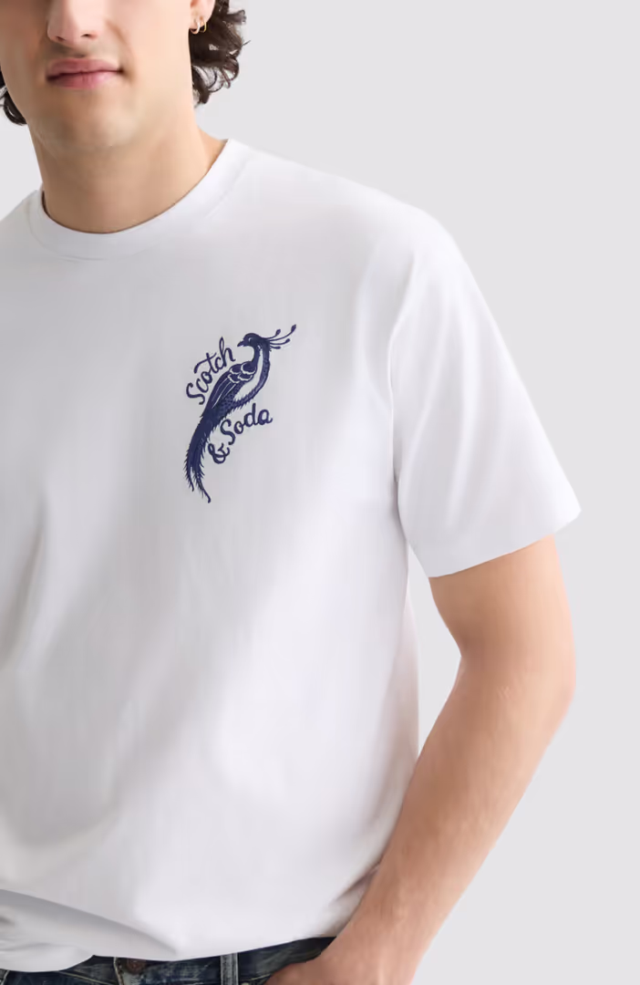 Delfts Blauw Front And Back Artwork Relaxed-Fit T-Shirt