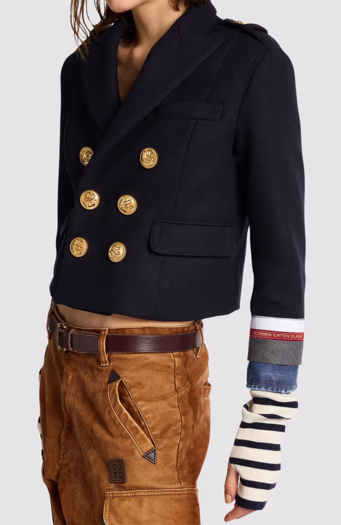 Hybrid Wool Mix Peacoat