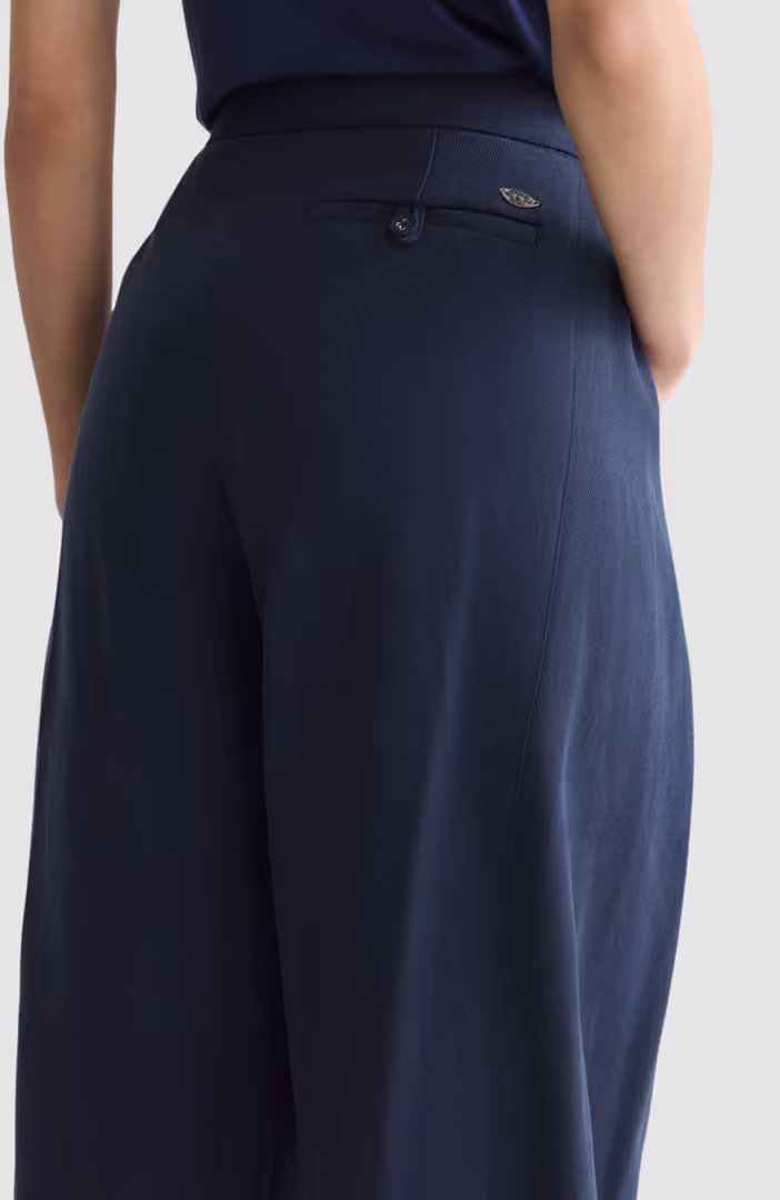 Quinn - mid-rise wide-leg gabardine pants