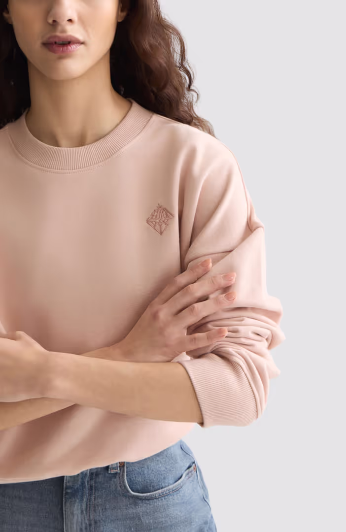 Embroidered logo relaxed-fit sweatshirt