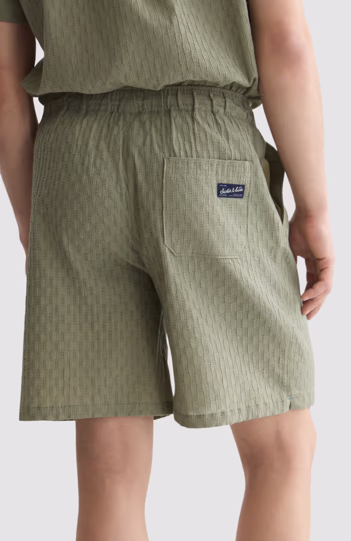 Jacquard Seersucker Bermuda Shorts