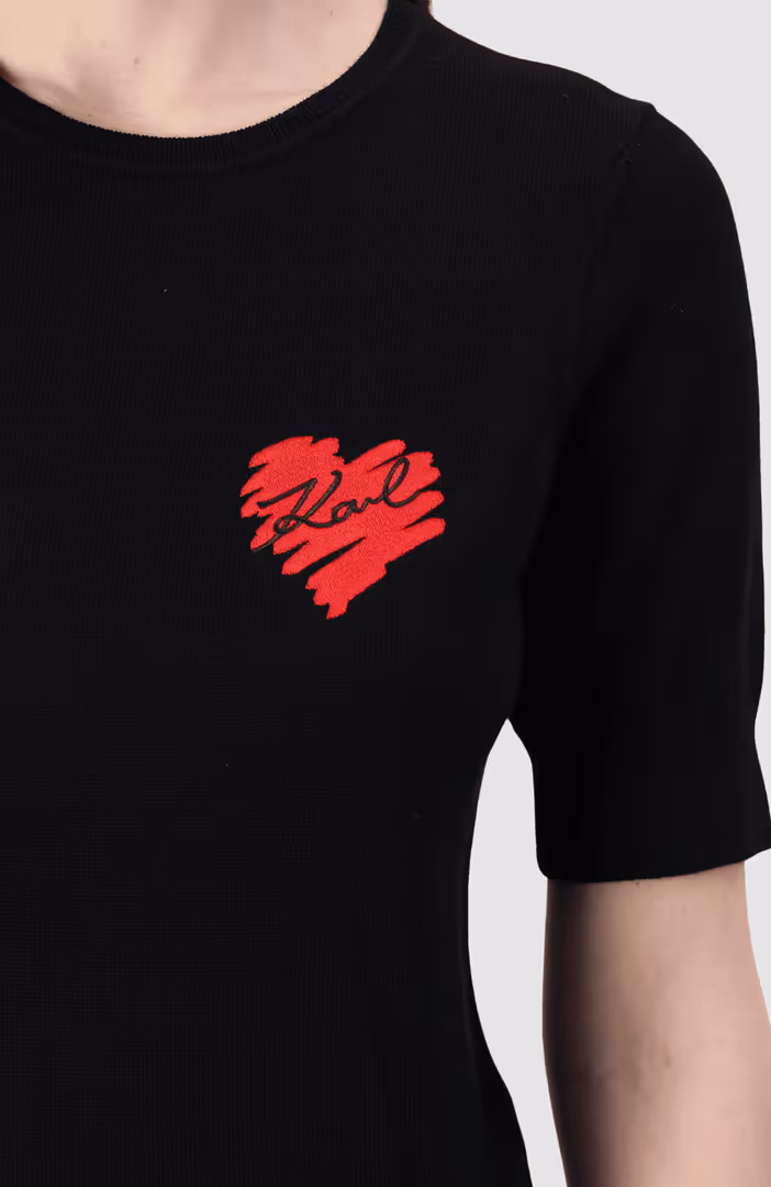 Hearts Sslv Knit Top