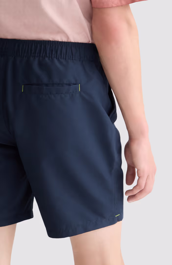 Solid midlength swim shorts
