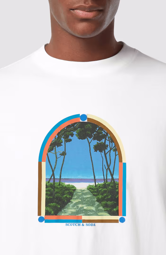 Loose Fit Front Chest Artwork T-Shirt