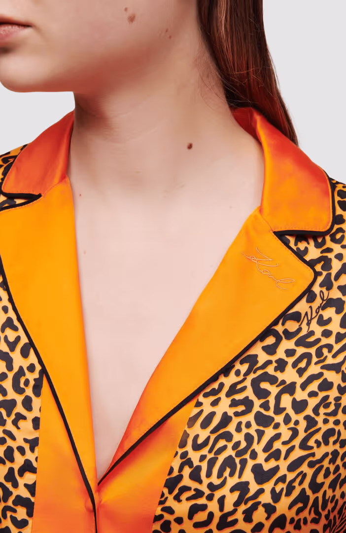 Kl Leopard Printed Pj Shirt