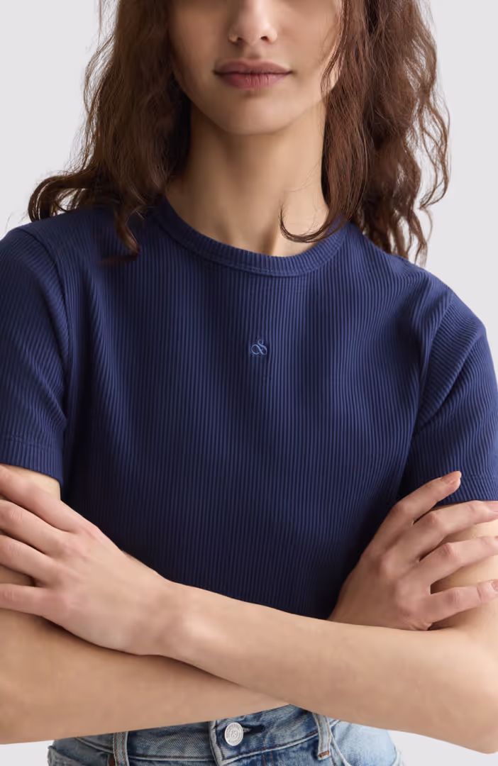 Rib regular-fit T-shirt