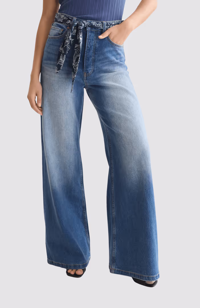 The Wave wide leg with tie detail