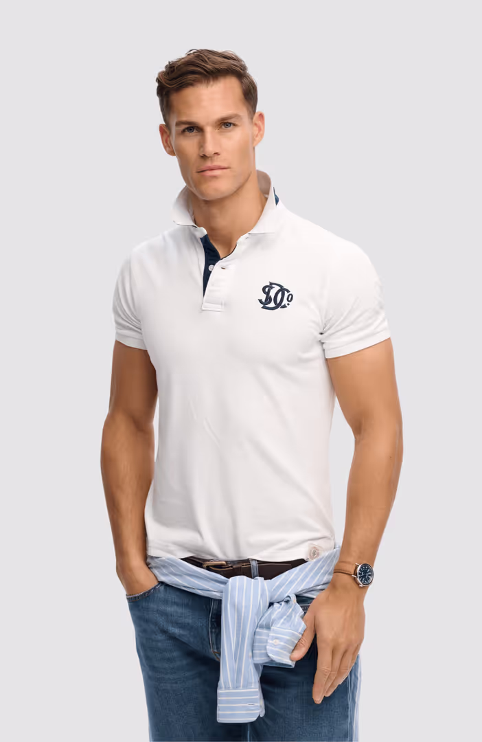 Pique Monogram Polo