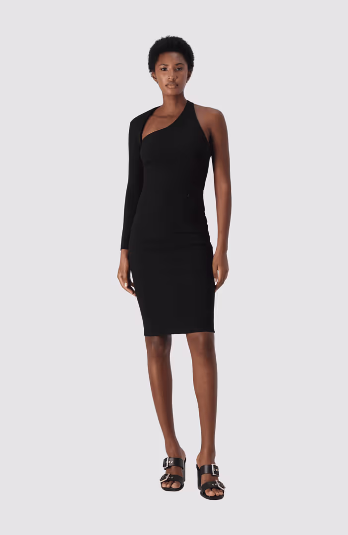 Asymmetric Jersey Party Dress
