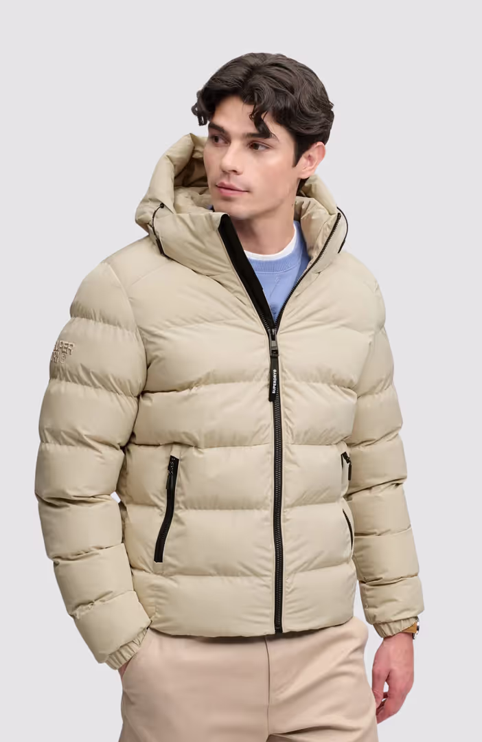 Hooded Sports Puffer Jacket