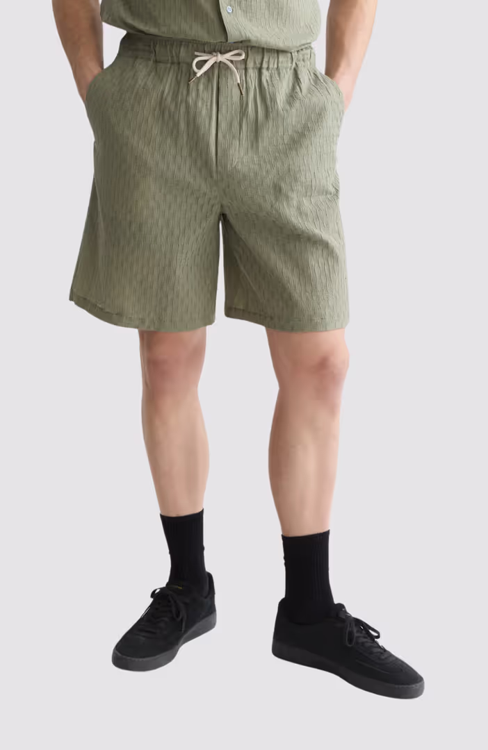 Jacquard Seersucker Bermuda Shorts
