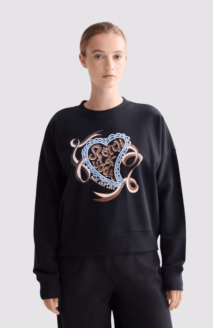 Chest artwork relaxed sweatshirt