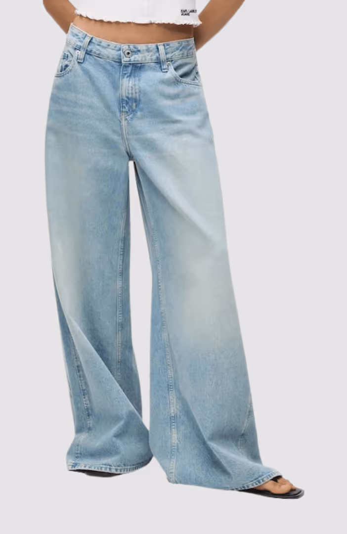 KLJ Lr Wide Leg Panel Denim