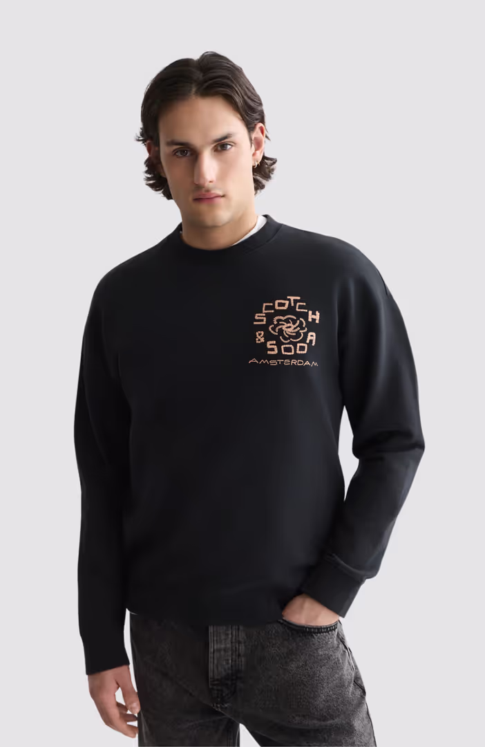 Front And Back Artwork Relaxed-Fit Sweatshirt