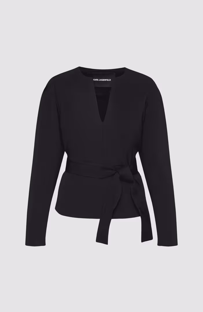Double Jersey Vneck Sweatshirt