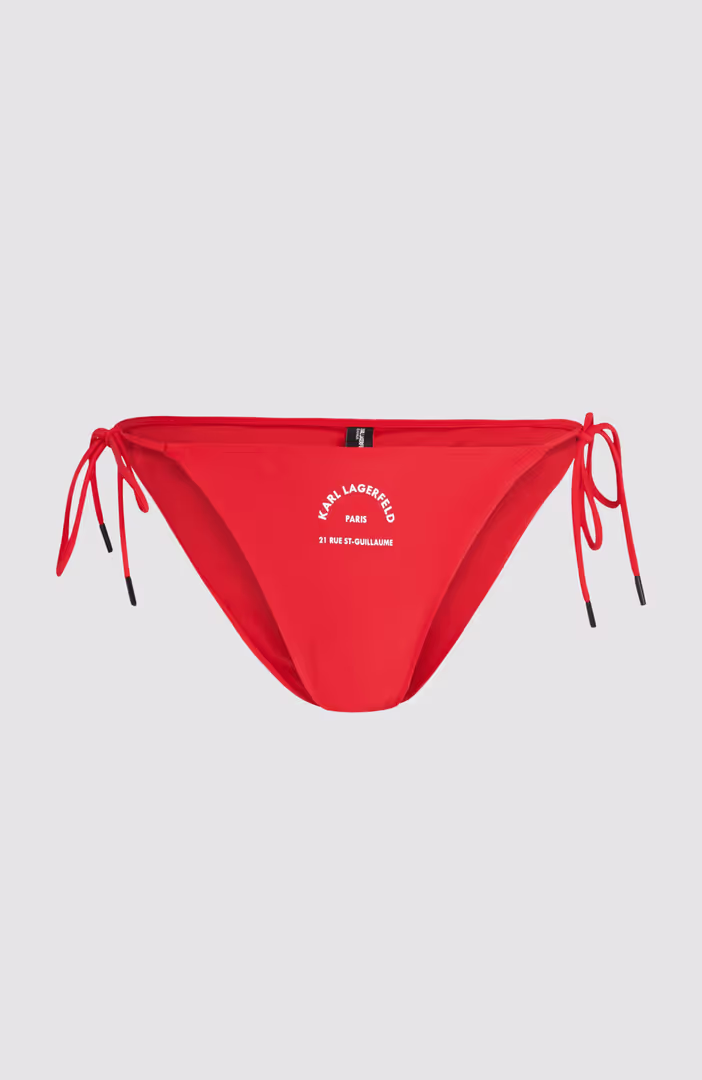 String Bikini Bottoms W/ Logo