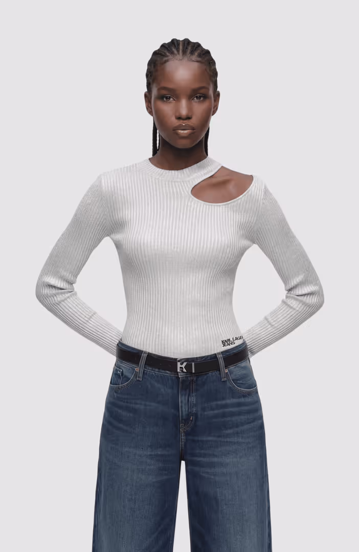 KLJ Coated Knit Sweater