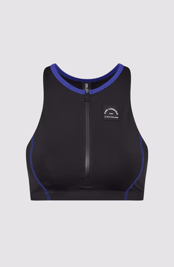 Sporty Logo Top W/ Zipper