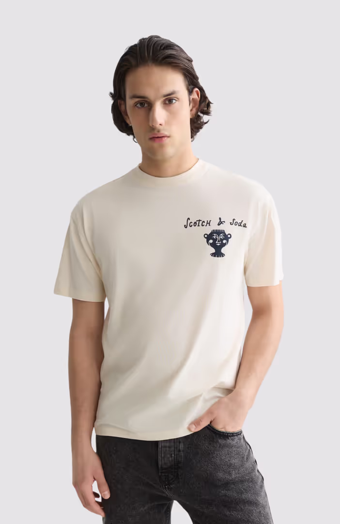 Front And Back Artwork Relaxed-Fit T-Shirt