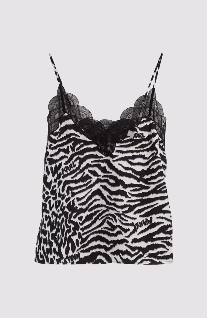 Fan Lace Silk Camisole
