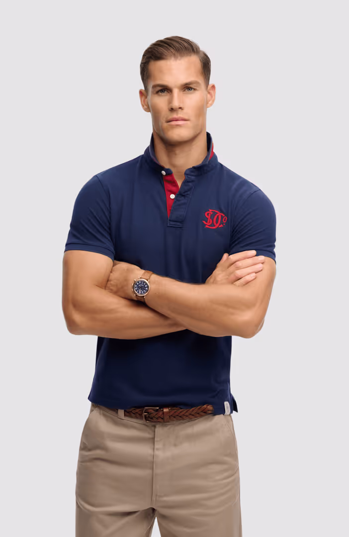 Pique Monogram Polo