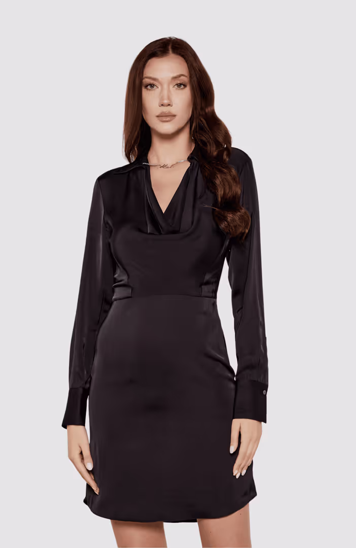 Satin Dress W/ Karl Chain