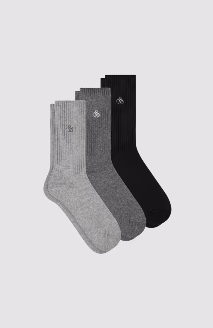 3Pk Mens Non Terry Casual Crew