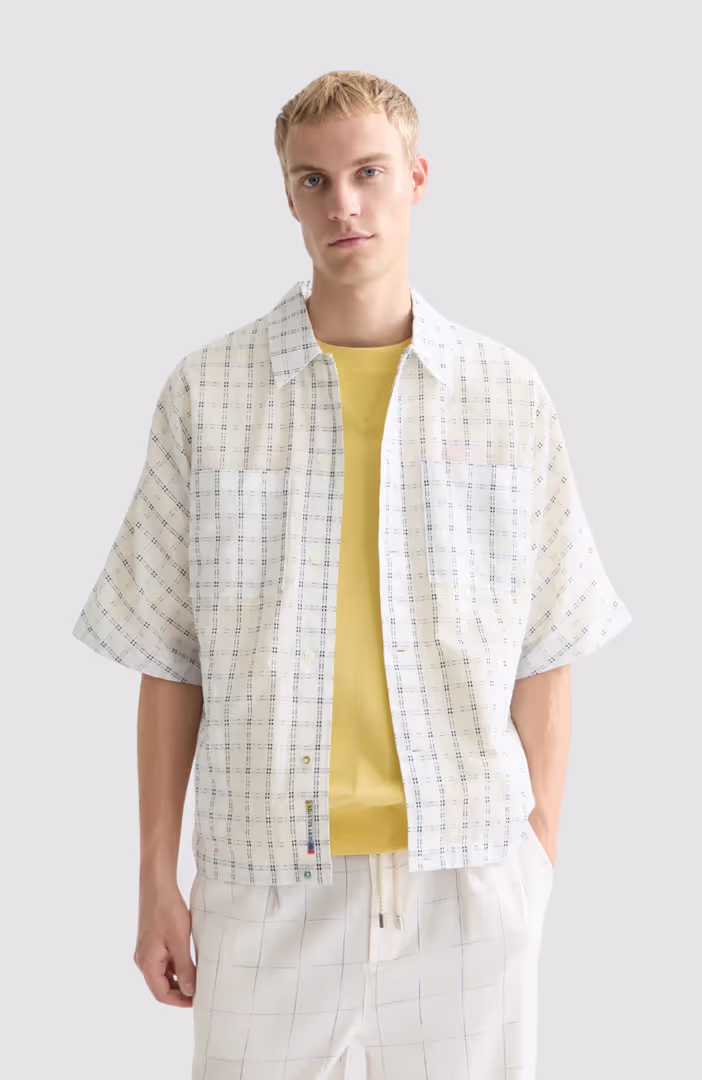 Check loosefit shortsleeved shirt