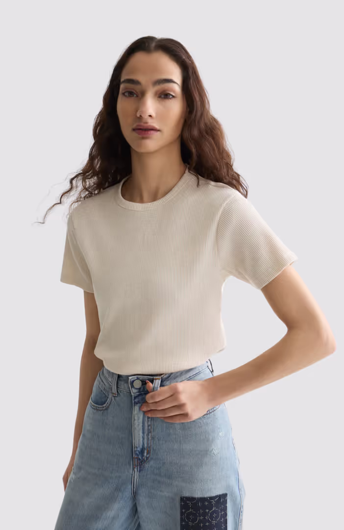 Rib regular-fit T-shirt