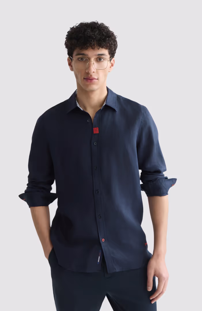 Solid Linen Regular-Fit Shirt