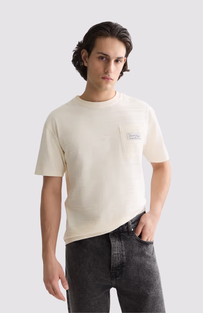 Textured Jacquard Relaxed-Fit T-Shirt
