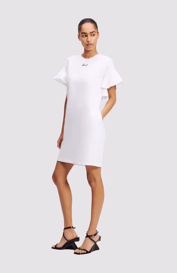 Fabric Mix T-Shirt Dress