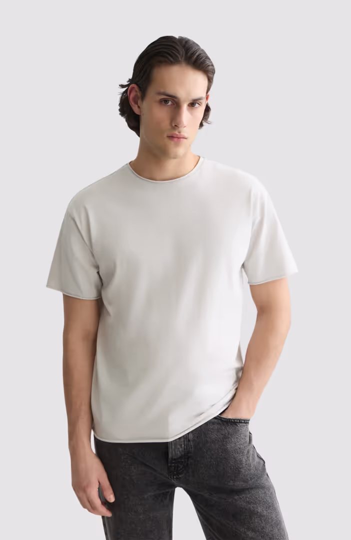 Seasonal Core Raw-Edged Garment-Dyed Relaxed-Fit T-Shirt