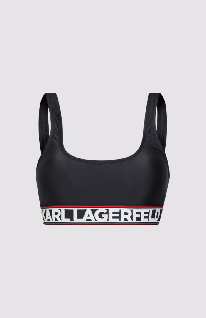 Elongated Logo Bikini Top
