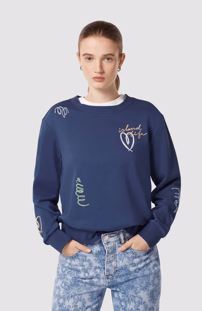 Embroidered regular fit sweatshirt