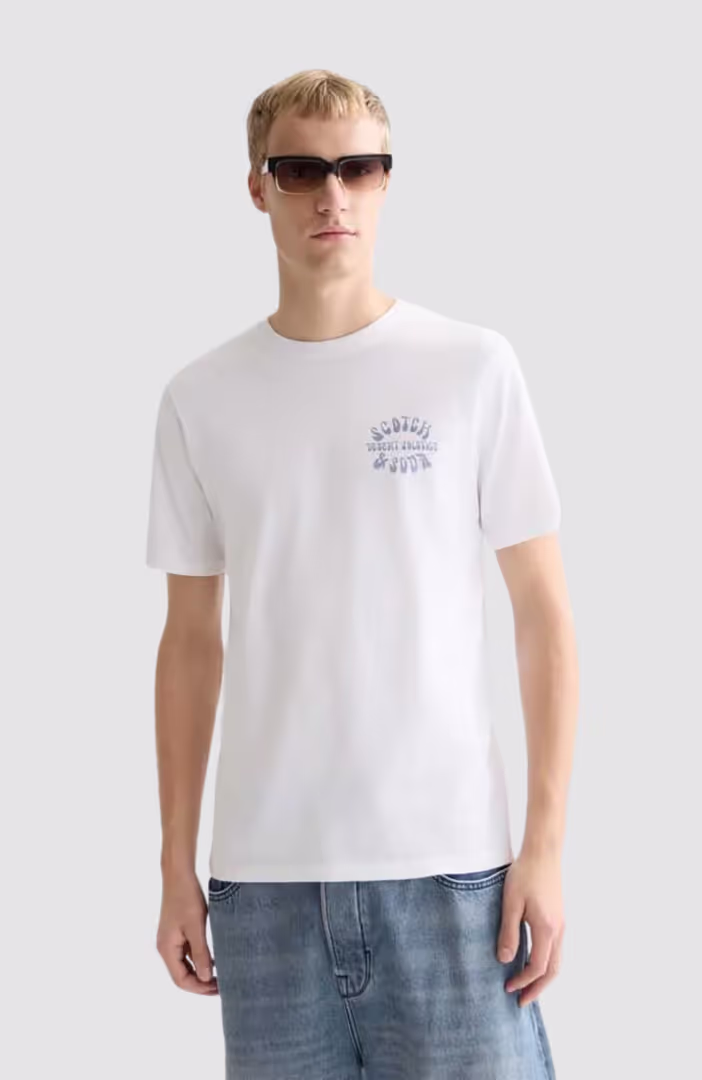 Left chest artwork regular-fit T-shirt