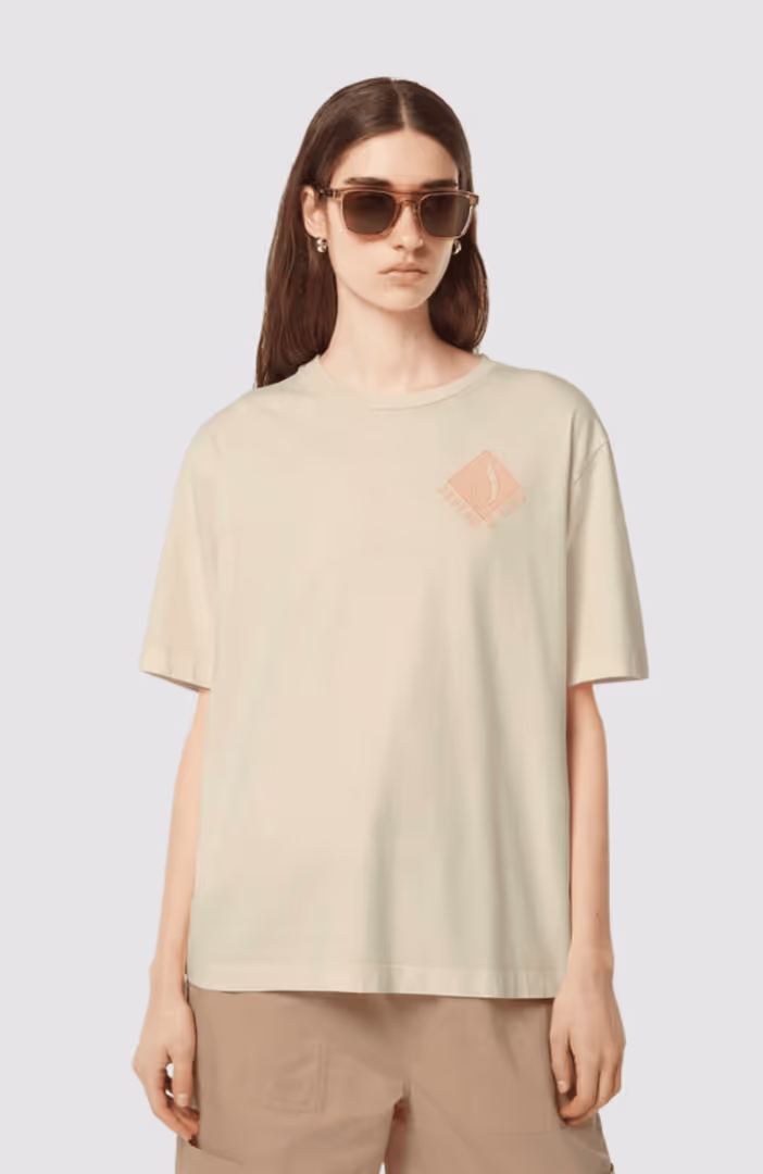 Front back artwork garment dye loose fit T-shirt