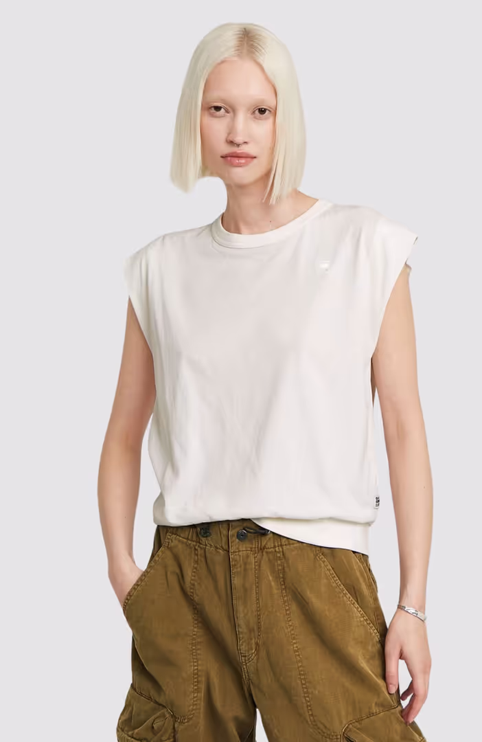 Open back loose sleeveless top wmn
