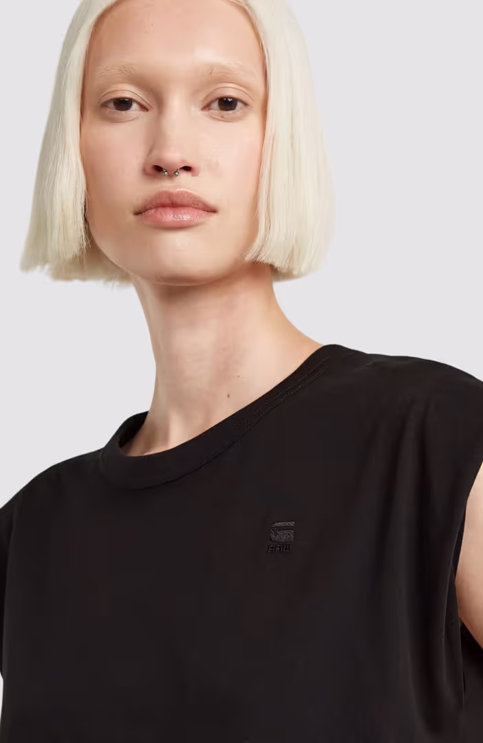 Open back loose sleeveless top wmn