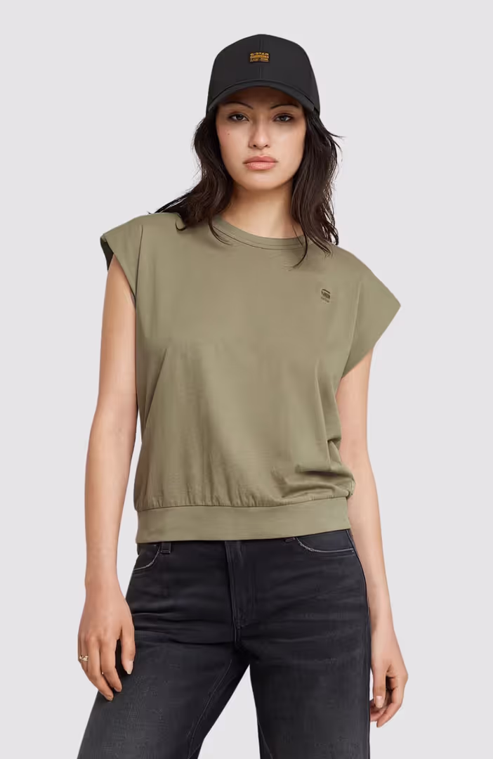 Open back loose sleeveless top wmn