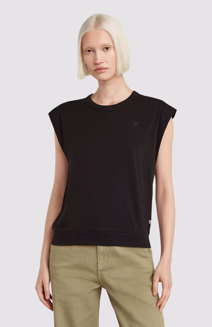 Open back loose sleeveless top wmn