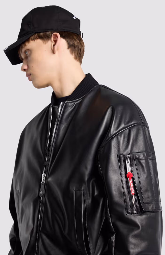 Leather Cyprus Bomber Jacket