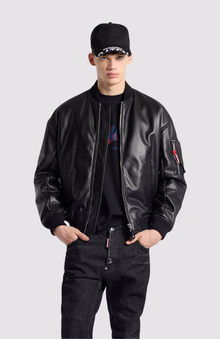 Leather Cyprus Bomber Jacket